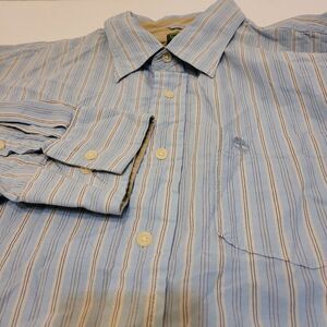 Timberland Blue Stripe Long Sleeve Shirt,‎ Size XXL